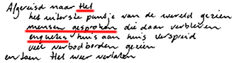 afgereisd naar hel en toen hel weer verlaten