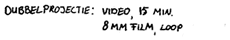 dubbelprojectie, video 15 min, super8 loop 14 min
